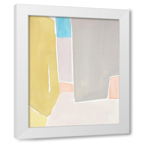 Pastels to the Sea II White Modern Wood Framed Art Print by Delamater, Rob