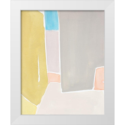 Pastels to the Sea II White Modern Wood Framed Art Print by Delamater, Rob