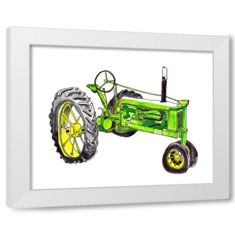 Tractor Study I White Modern Wood Framed Art Print by McCreery, Paul