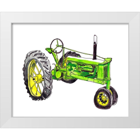 Tractor Study I White Modern Wood Framed Art Print by McCreery, Paul