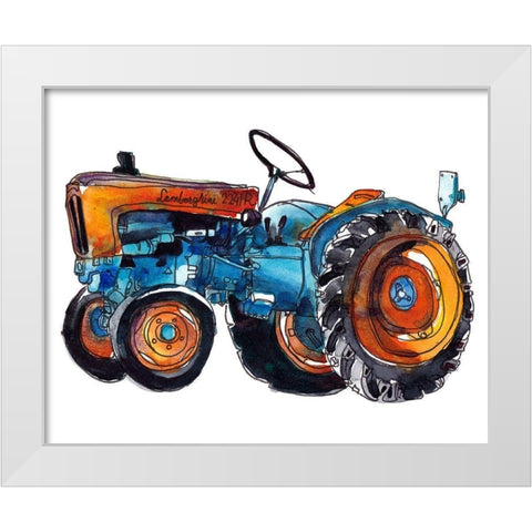 Tractor Study II White Modern Wood Framed Art Print by McCreery, Paul