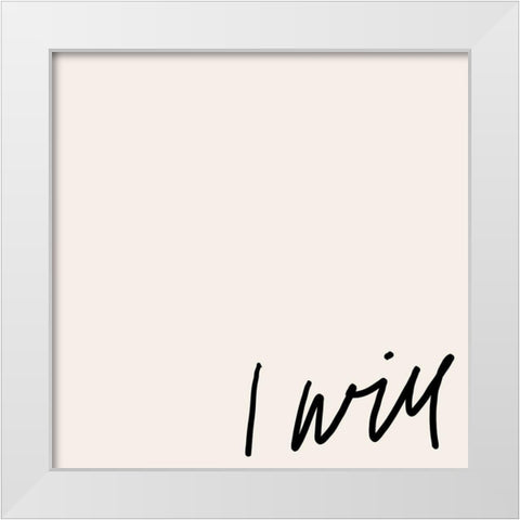 Can Will II White Modern Wood Framed Art Print by Hambly, Anna