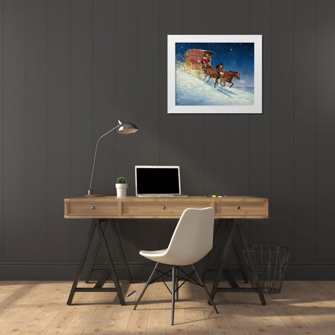 Nick of Time White Modern Wood Framed Art Print by Sorenson, Jack