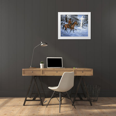 Silent Night, Holy Night White Modern Wood Framed Art Print by Sorenson, Jack