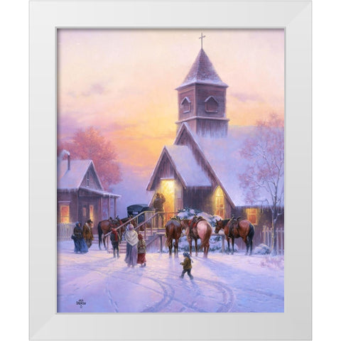 Sunday Service White Modern Wood Framed Art Print by Sorenson, Jack