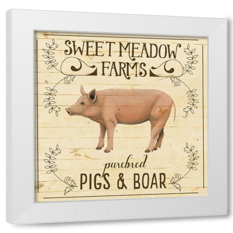 Animal Farm Collection III White Modern Wood Framed Art Print by Popp, Grace