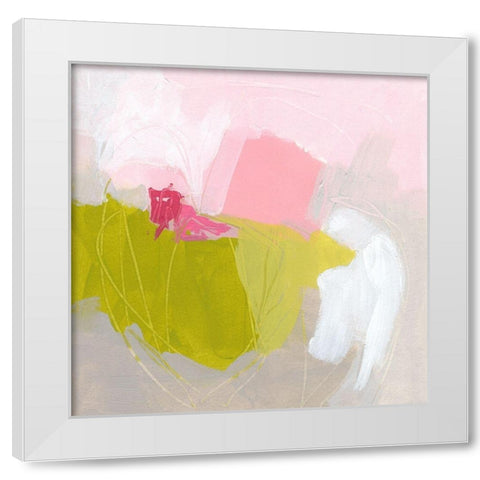 Spring Swatch I White Modern Wood Framed Art Print by Vess, June Erica