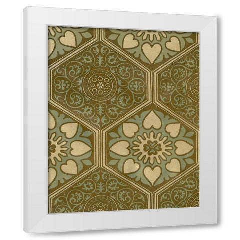 Medallion Motif II White Modern Wood Framed Art Print by Baxter Mill Archive