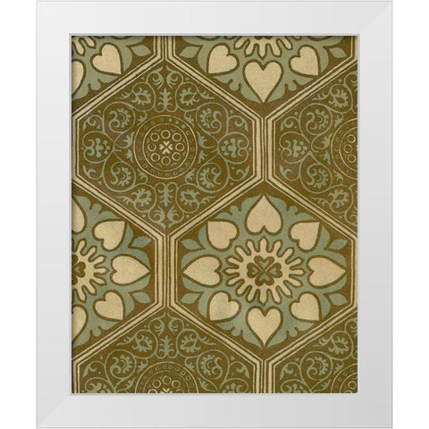 Medallion Motif II White Modern Wood Framed Art Print by Baxter Mill Archive