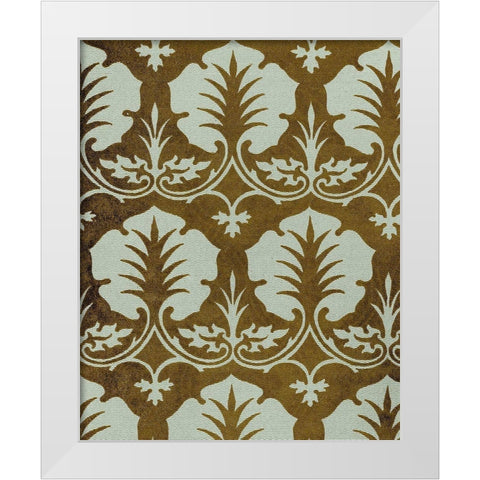 Medallion Motif IV White Modern Wood Framed Art Print by Baxter Mill Archive