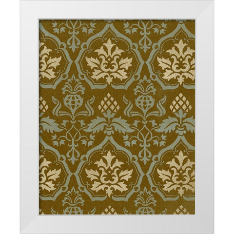 Medallion Motif VI White Modern Wood Framed Art Print by Baxter Mill Archive