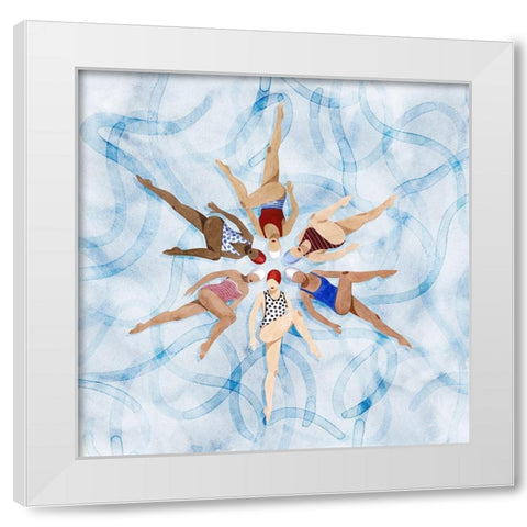 Working Together I White Modern Wood Framed Art Print by Popp, Grace