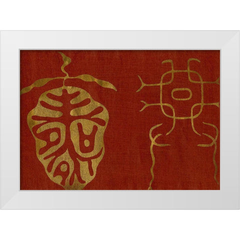 Japanese Symbols II White Modern Wood Framed Art Print by Baxter Mill Archive