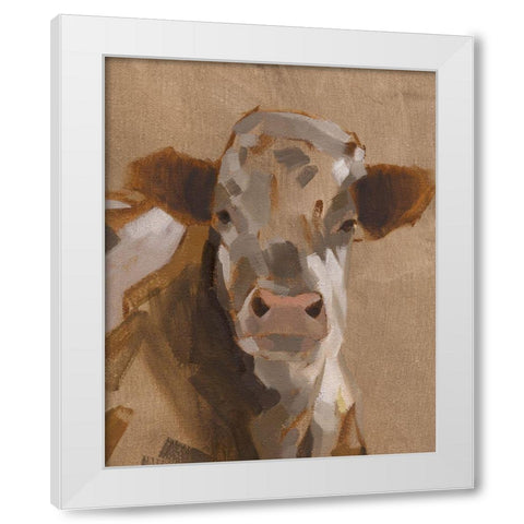 East End Cattle II White Modern Wood Framed Art Print by Green, Jacob