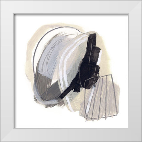 Circular Balance I White Modern Wood Framed Art Print by Vess, June Erica