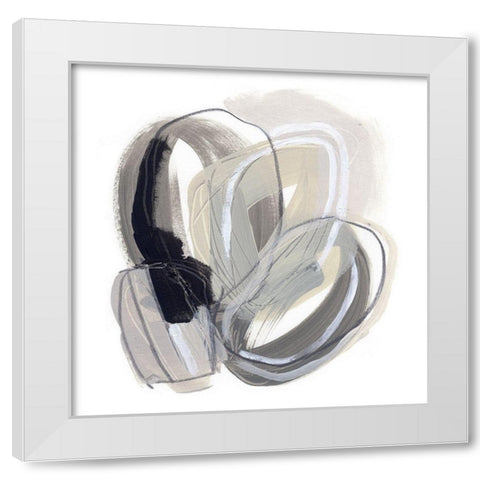 Circular Balance III White Modern Wood Framed Art Print by Vess, June Erica