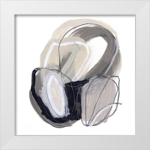 Circular Balance IV White Modern Wood Framed Art Print by Vess, June Erica