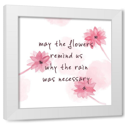 Summer Quote I White Modern Wood Framed Art Print by Wang, Melissa