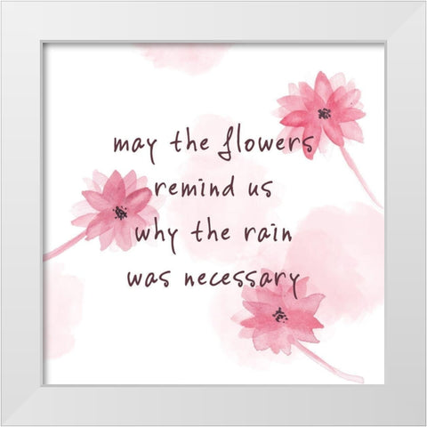 Summer Quote I White Modern Wood Framed Art Print by Wang, Melissa