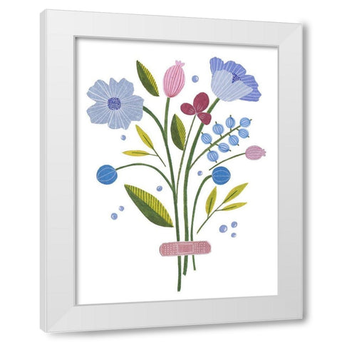 Blooming Again I White Modern Wood Framed Art Print by Wang, Melissa