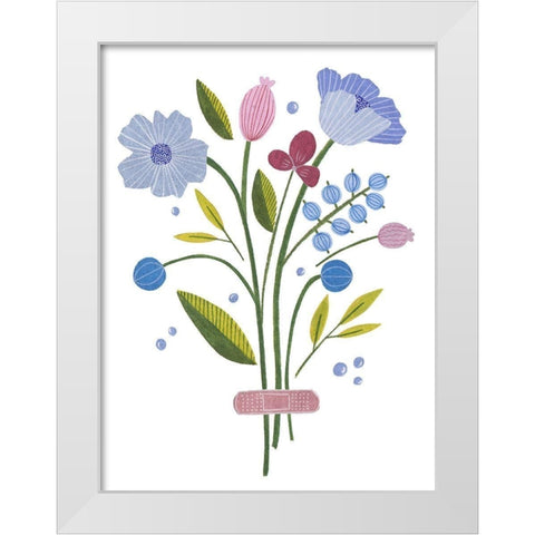 Blooming Again I White Modern Wood Framed Art Print by Wang, Melissa