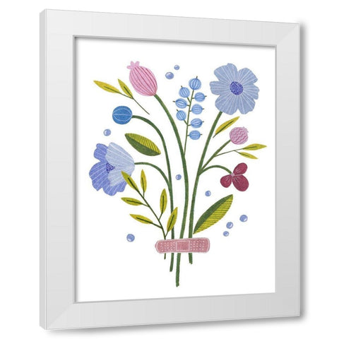 Blooming Again II White Modern Wood Framed Art Print by Wang, Melissa