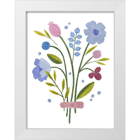 Blooming Again II White Modern Wood Framed Art Print by Wang, Melissa