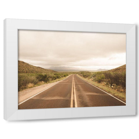Where the Road Leads II White Modern Wood Framed Art Print by Quintero, Sonja