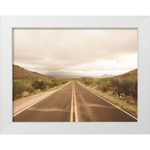 Where the Road Leads II White Modern Wood Framed Art Print by Quintero, Sonja