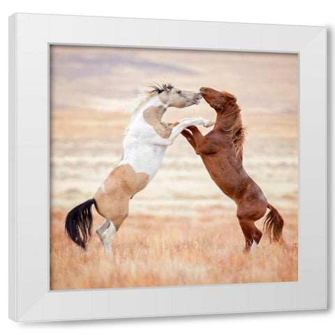 Collection of Horses VIII White Modern Wood Framed Art Print by PHBurchett