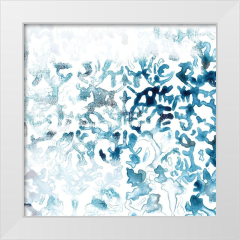 Blue Reverie II White Modern Wood Framed Art Print by Vess, June Erica