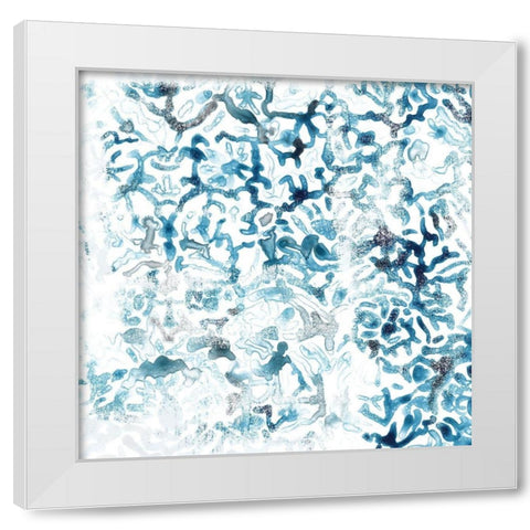 Blue Reverie III White Modern Wood Framed Art Print by Vess, June Erica