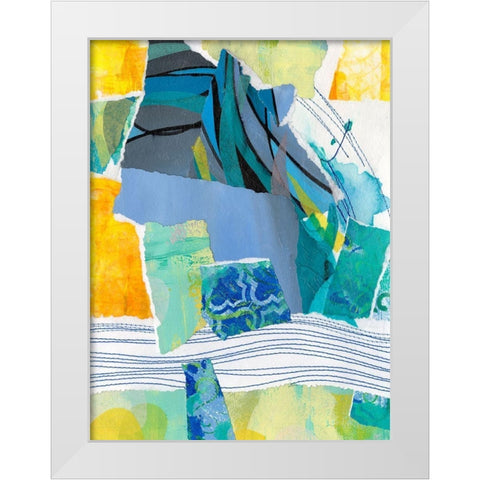 Reclaimed Collage V White Modern Wood Framed Art Print by Moore, Regina