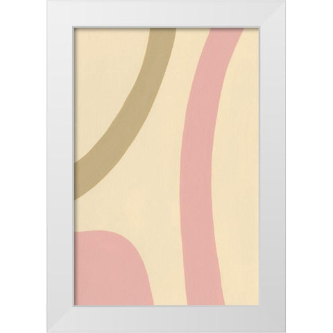 Organic Neutral III White Modern Wood Framed Art Print by Moore, Regina