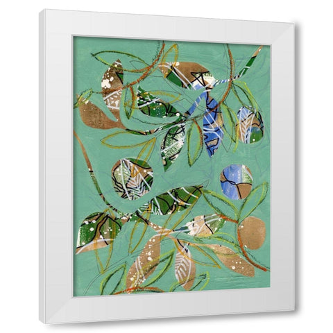 Nature on Sage I White Modern Wood Framed Art Print by Moore, Regina