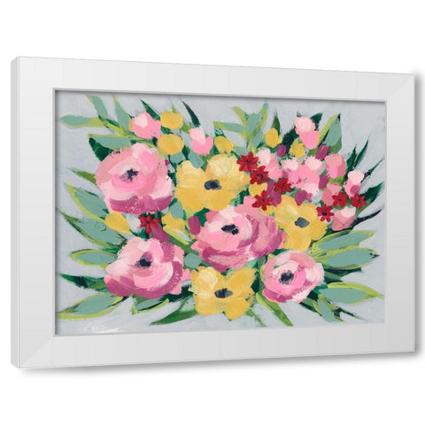 Spring Array II White Modern Wood Framed Art Print by Moore, Regina