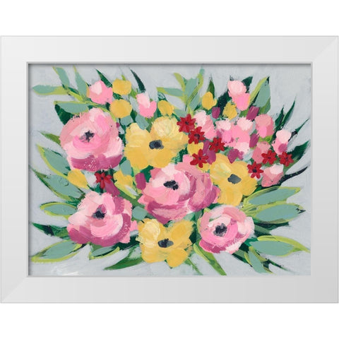 Spring Array II White Modern Wood Framed Art Print by Moore, Regina