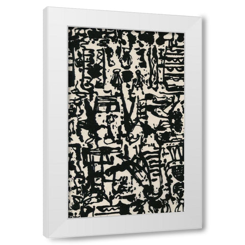 Graphic Mod Abstract I White Modern Wood Framed Art Print by Baxter Mill Archive