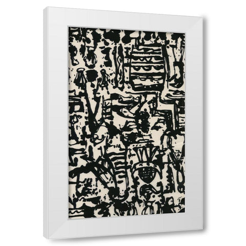 Graphic Mod Abstract II White Modern Wood Framed Art Print by Baxter Mill Archive