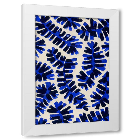 Modern Leaf Motif II White Modern Wood Framed Art Print by Baxter Mill Archive