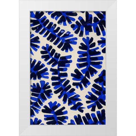 Modern Leaf Motif II White Modern Wood Framed Art Print by Baxter Mill Archive