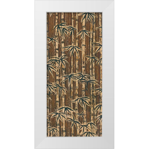 Bamboo Design II White Modern Wood Framed Art Print by Baxter Mill Archive