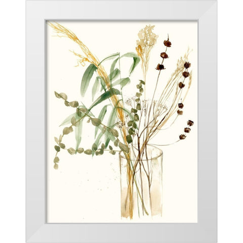 Composition in Vase I White Modern Wood Framed Art Print by Goldberger, Jennifer