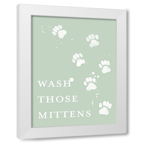 Wash Your Paws IV White Modern Wood Framed Art Print by Popp, Grace
