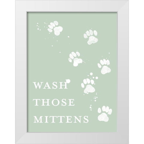 Wash Your Paws IV White Modern Wood Framed Art Print by Popp, Grace