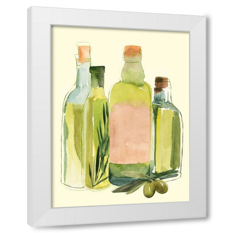 Olive Oil Set II White Modern Wood Framed Art Print by Warren, Annie