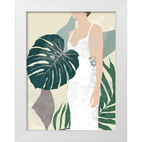 Summer Shades II White Modern Wood Framed Art Print by Wang, Melissa