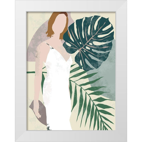 Summer Shades III White Modern Wood Framed Art Print by Wang, Melissa