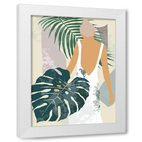 Summer Shades IV White Modern Wood Framed Art Print by Wang, Melissa