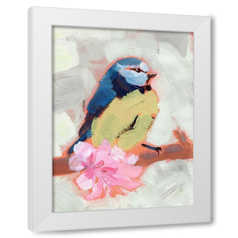 Painted Songbird II White Modern Wood Framed Art Print by Parker, Jennifer Paxton
